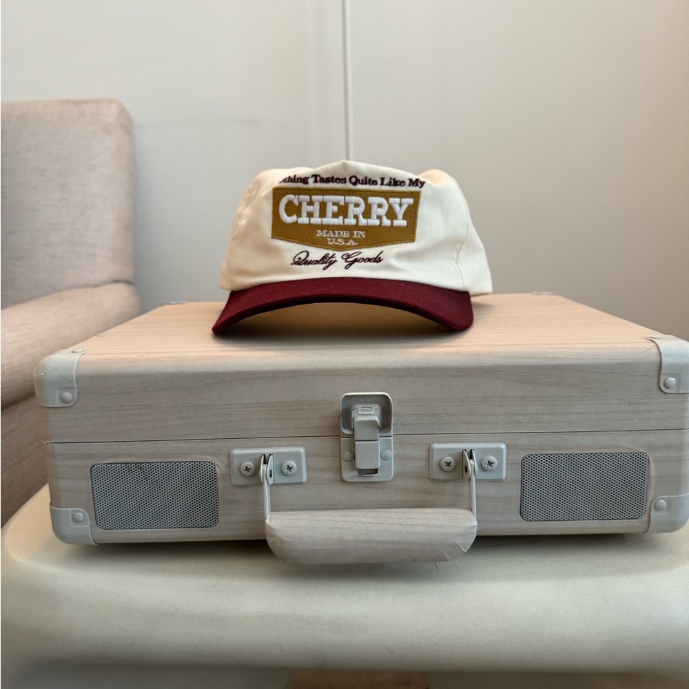 Cherry Los Angeles baseball hat.